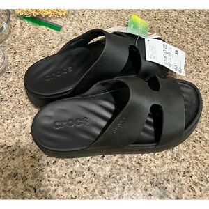 CROCS Kids Black Slide Sandals